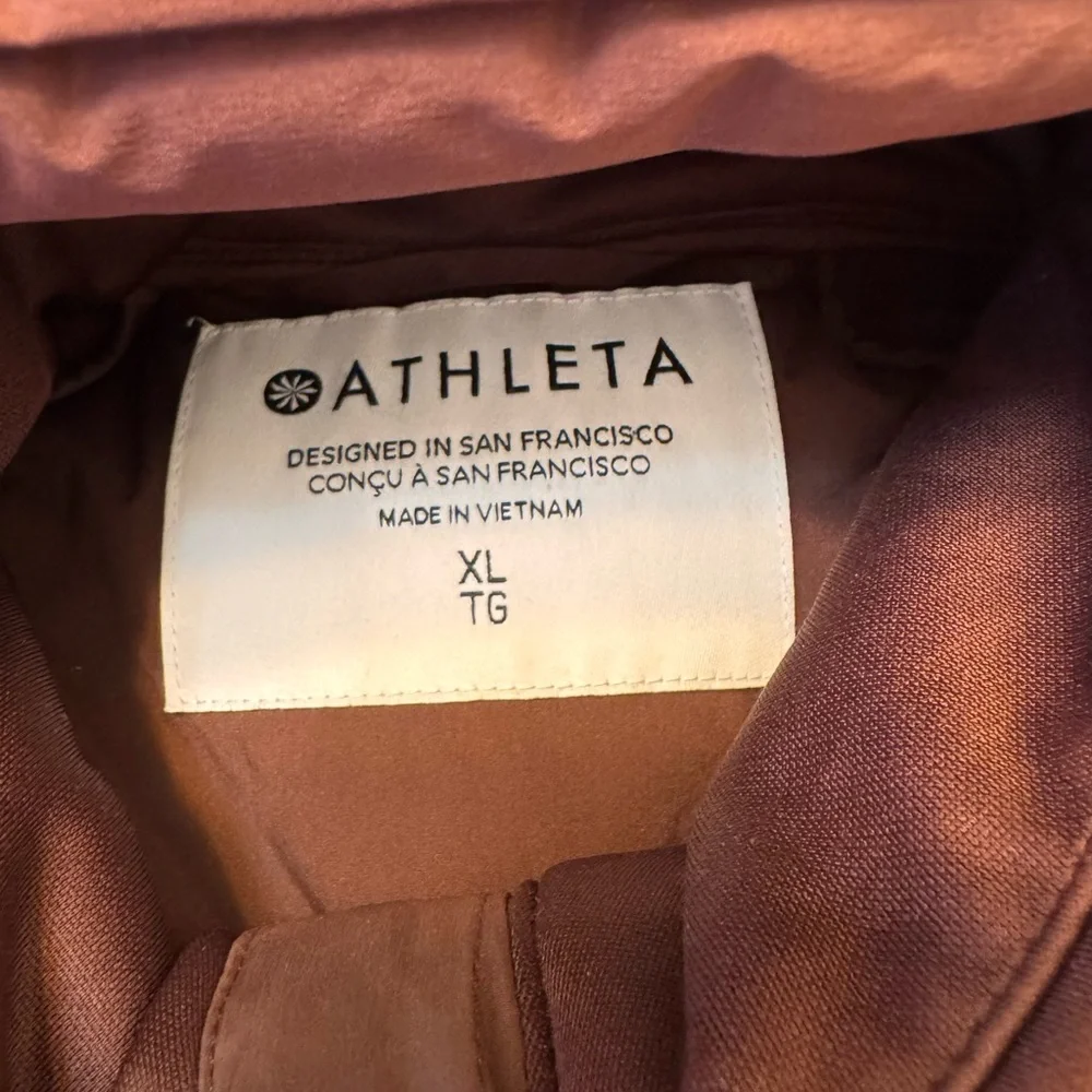 Athleta Inlet Burgundy Puffer Down Filled Jacket - Picture 7 of 13